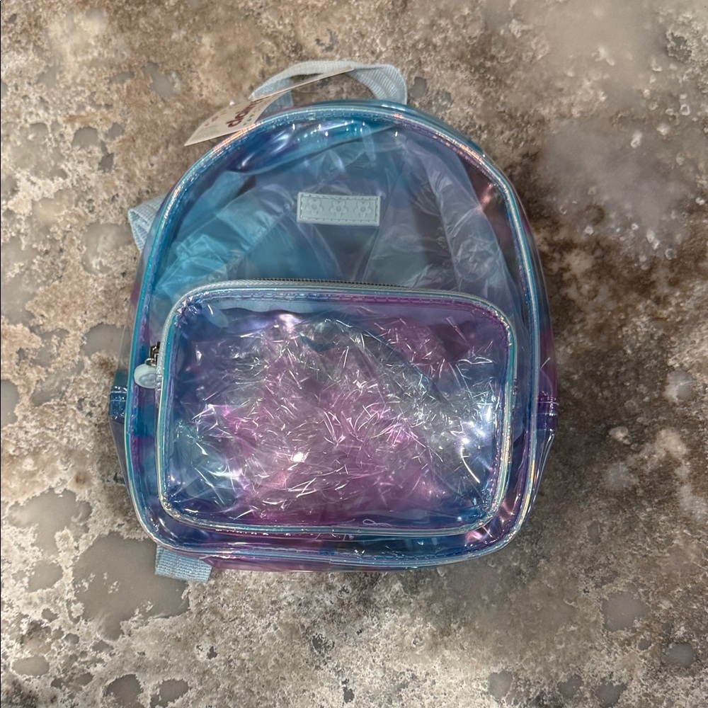 Claire's Iridescent Kids Backpack - Blue & Purple
